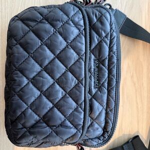 MZ Wallace Black Quilted Crossbody Bag